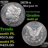 1878-s Morgan Dollar $1 Graded GEM Unc PL By USCG