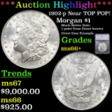 ***Auction Highlight*** 1902-p Morgan Dollar Near TOP POP! $1 Graded ms66+ BY SEGS (fc)