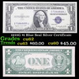 1935G $1 Blue Seal Silver Certificate Grades Select 62