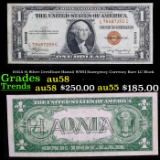 1935A $1 Silver Certificate Hawaii WWII Emergency Currency Rare LC Block Grades Choice AU/BU Slider