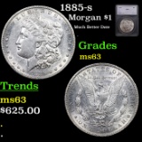 1885-s Morgan Dollar $1 Graded ms63 BY SEGS