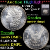 ***Auction Highlight*** 1886-p Morgan Dollar $1 Graded ms64+ dmpl BY SEGS (fc)