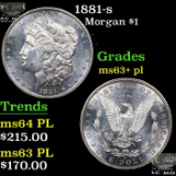 1881-s Morgan Dollar $1 Grades Select Unc+ PL