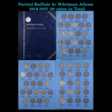 Partial Buffalo 5c Whitman Album, 1914-1937 28 coins in Total