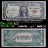 1935A $1 Silver Certificate Hawaii WWII Emergency Currency, Signatures of Julian & Morgenthau Grades