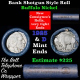 Buffalo Nickel Shotgun Roll in Old Bank Style 'Bell Telephone'  Wrapper 1923 &d Mint Ends Grades