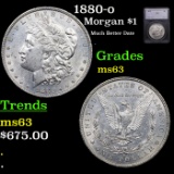 1880-o Morgan Dollar $1 Graded ms63 BY SEGS