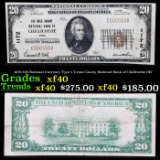1929 $20 National Currency Type 1 'Cross County National Bank of Chillicothe OH' Grades xf