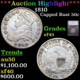 ***Auction Highlight*** 1810 Capped Bust Half Dollar 50c Graded xf45 By SEGS (fc)