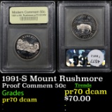 Proof 1991-S Mount Rushmore Modern Commem Half Dollar 50c Graded GEM++ Proof Deep Cameo BY USCG