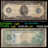 1914 $5 Large Size Blue Seal Federal Reserve Note (Cleveland, 4-D) FR-859A Grades vg, very good