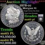 ***Auction Highlight*** 1878-cc Morgan Dollar $1 Graded ms65 pl BY SEGS (fc)
