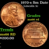 1970-s Sm Date Lincoln Cent 1c Grades GEM+ Unc RD