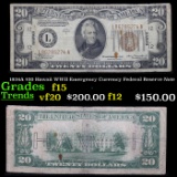 1934A $20 Hawaii WWII Emergency Currency Federal Reserve Note Grades f+