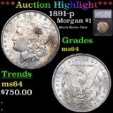 ***Auction Highlight*** 1891-p Morgan Dollar $1 Graded ms64 By SEGS (fc)