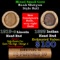 Mixed small cents 1c orig shotgun roll, 1919-S Wheat Cent, 1899 Indian Cent other end, Brinks Wrappe