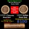 Mixed small cents 1c orig shotgun roll, 1919-D Wheat Cent, 1895 Indian Cent other end, Brinks Wrappe