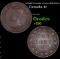 1876H Canada 1 Cent KM-Pn12 Grades vf++