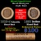 Mixed small cents 1c orig shotgun roll, 1919-D Wheat Cent, 1890 Indian Cent other end, Brinks Wrappe