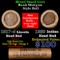 Mixed small cents 1c orig shotgun roll, 1917-D Wheat Cent, 1889 Indian Cent other end, Brinks Wrappe