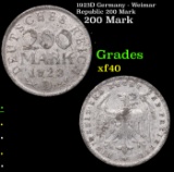 1923D Germany - Weimar Republic 200 Mark  Grades xf