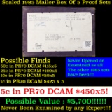 Original sealed box 5- 1985 United States Mint Proof Sets