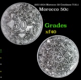 1922-1924 Morocco 50 Centimes Y-35.1 Grades xf