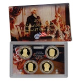 2009 United State Mint Presidential Dollar Proof Set. 4 Coins Inside.