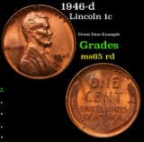 1946-d Lincoln Cent 1c Grades GEM Unc RD