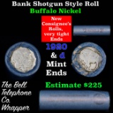 Buffalo Nickel Shotgun Roll in Old Bank Style 'Bell Telephone'  Wrapper 1920 & D Mint Ends