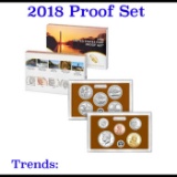 2018 Mint Proof Set In Original Case! 10 Coins Inside!