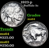1923-p Buffalo Nickel 5c Grades Choice Unc