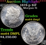 ***Auction Highlight*** 1878-p 8tf Morgan Dollar $1 Graded ms64 dmpl By SEGS (fc)