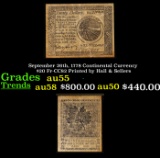 September 26th, 1778 Continental Currency $20 Fr-CC82 Printed by Hall & Sellers Graded au55 By PMG