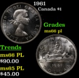 1961 Canada Dollar $1 Grades GEM+ UNC PL
