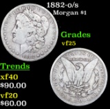 1882-o/s Morgan Dollar $1 Grades vf+