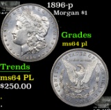 1896-p Morgan Dollar $1 Grades Choice Unc PL