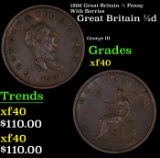 1806 Great Britain 1/2 Penny With Berries Grades xf