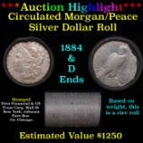 ***Auction Highlight***  First Financial Shotgun 1884 & 'd' Ends Mixed Morgan/Peace Silver dollar ro