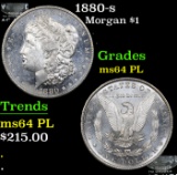 1880-s Morgan Dollar $1 Graded ms64 PL BY SEGS