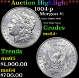 ***Auction Highlight*** 1904-p Morgan Dollar $1 Graded ms64+ BY SEGS (fc)