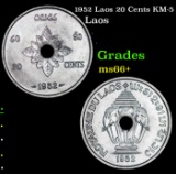 1952 Laos 20 Cents KM-5 Grades GEM++ Unc