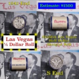 ***Auction Highlight*** Old Casino 50c Roll $10 Halves Las Vegas Casino aladdin s Barber & 1941 Walk