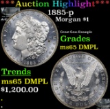 ***Auction Highlight*** 1885-p Morgan Dollar $1 Graded ms65 DMPL BY SEGS (fc)