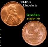 1945-s Lincoln Cent 1c Grades GEM++ RB