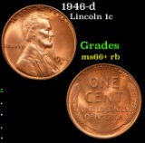 1946-d Lincoln Cent 1c Grades GEM++ RB