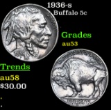 1936-s Buffalo Nickel 5c Grades Select AU