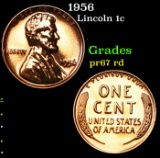 Proof 1956 Lincoln Cent 1c Grades Gem++ Proof Red