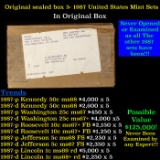 Original sealed box 5- 1987 United States Mint Sets