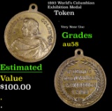 1893 World's Columbian Exhibition Medal Grades Choice AU/BU Slider